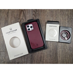 Velvet Caviar Burgundy iPhone 16 Pro Case + Magnetic Grip Ring Set